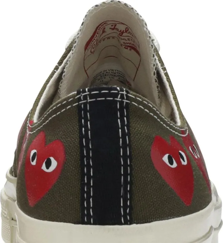 Converse Comme des Garçons Play x Chuck 70 Low Top Multi Heart Sneakers, Green