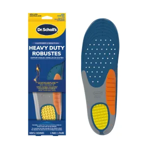 Dr. Scholl's Heavy Duty Support Insole Orthotics, Big & Tall, 200lbs , Wide Feet, Shock Absorbing, Arch Support, Distributes Pressure, Trim to Fit Inserts, Work Boots & Shoes, Men Size 8-14, 1 Pair