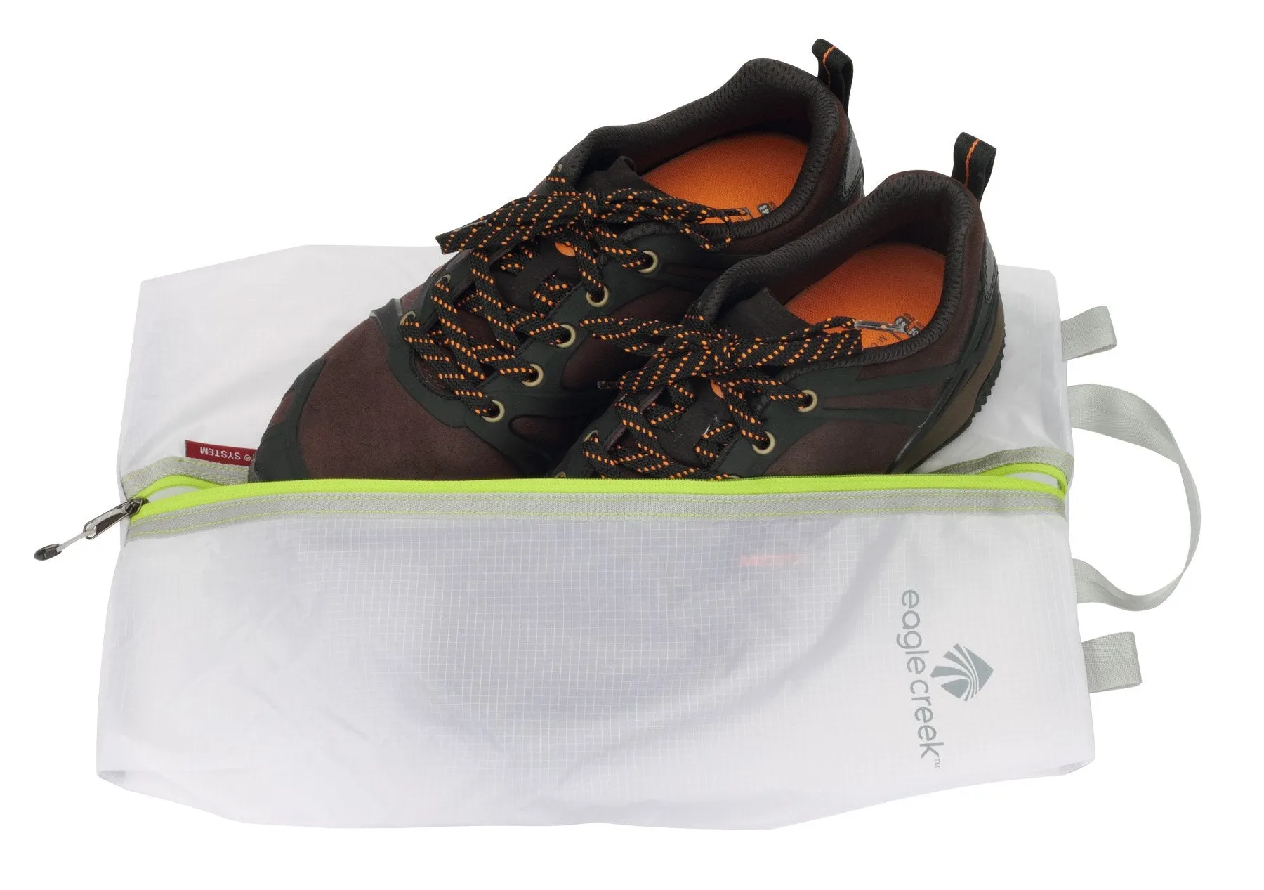 Eagle Creek Pack-It Specter Shoe Sac Set, White/Strobe, Set of 2