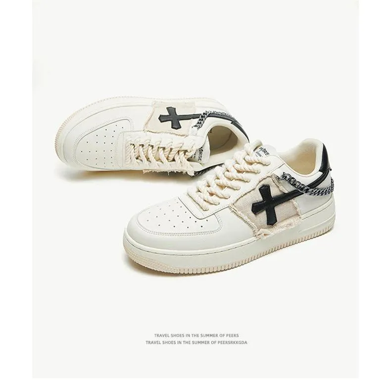 Edgy Style Sneakers with Chain
