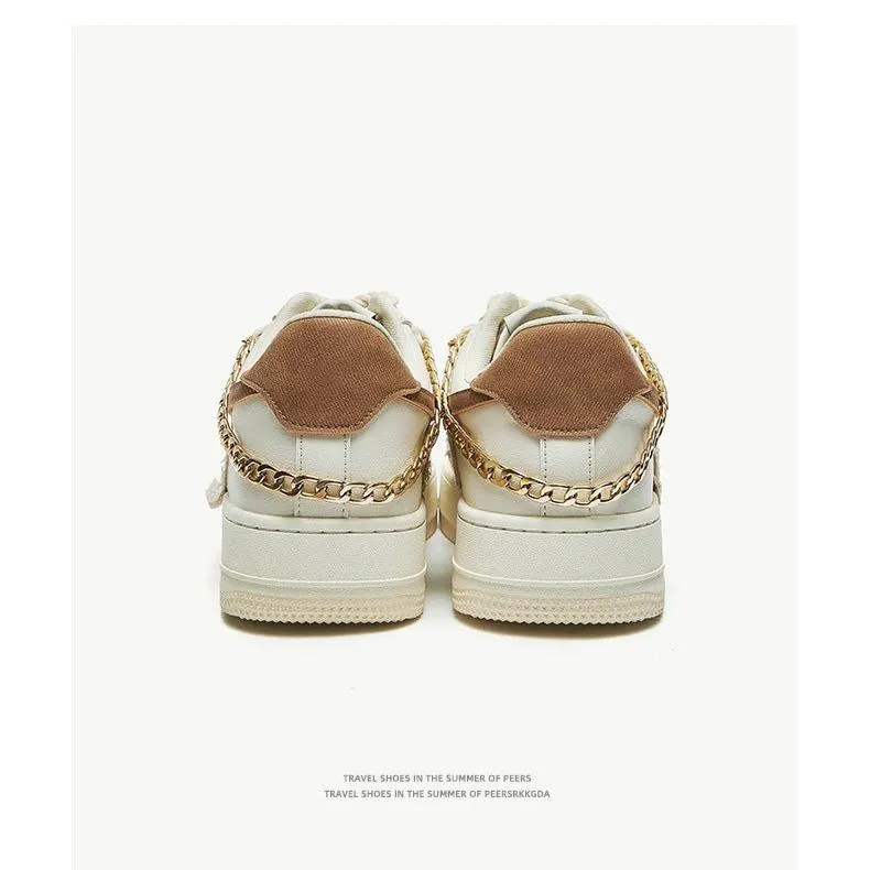 Edgy Style Sneakers with Chain