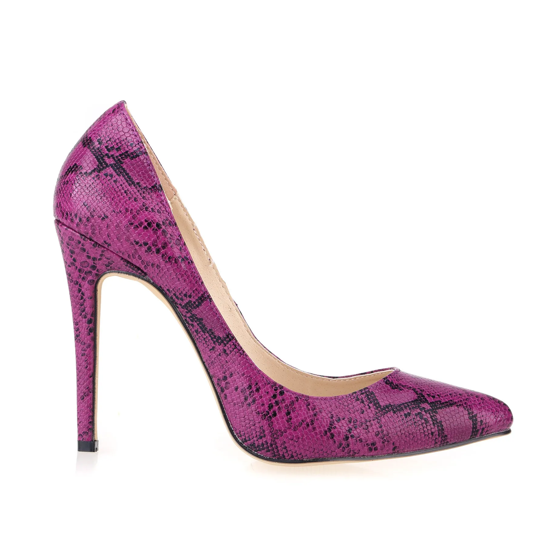 Elegant High-Heeled Western Texture Women's Single Shoes-1