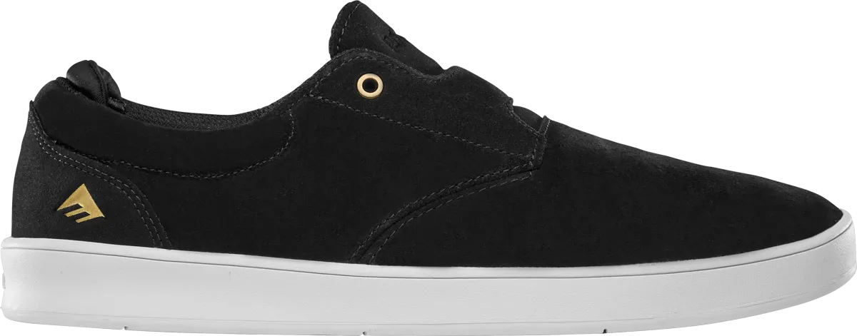 Emerica Mens Romero Skater Black White Gold Shoes