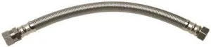 Fluidmaster Water Heater Connector Stainless Steel 3/4 Inch  Fip X 3/4 Inch  Compression Coupling X 18 Inch