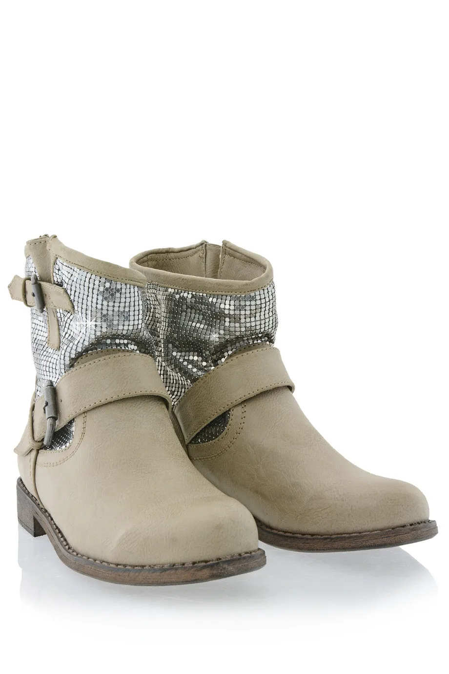 FRANCESCO MILANO CORADO Beige Ankle Boots