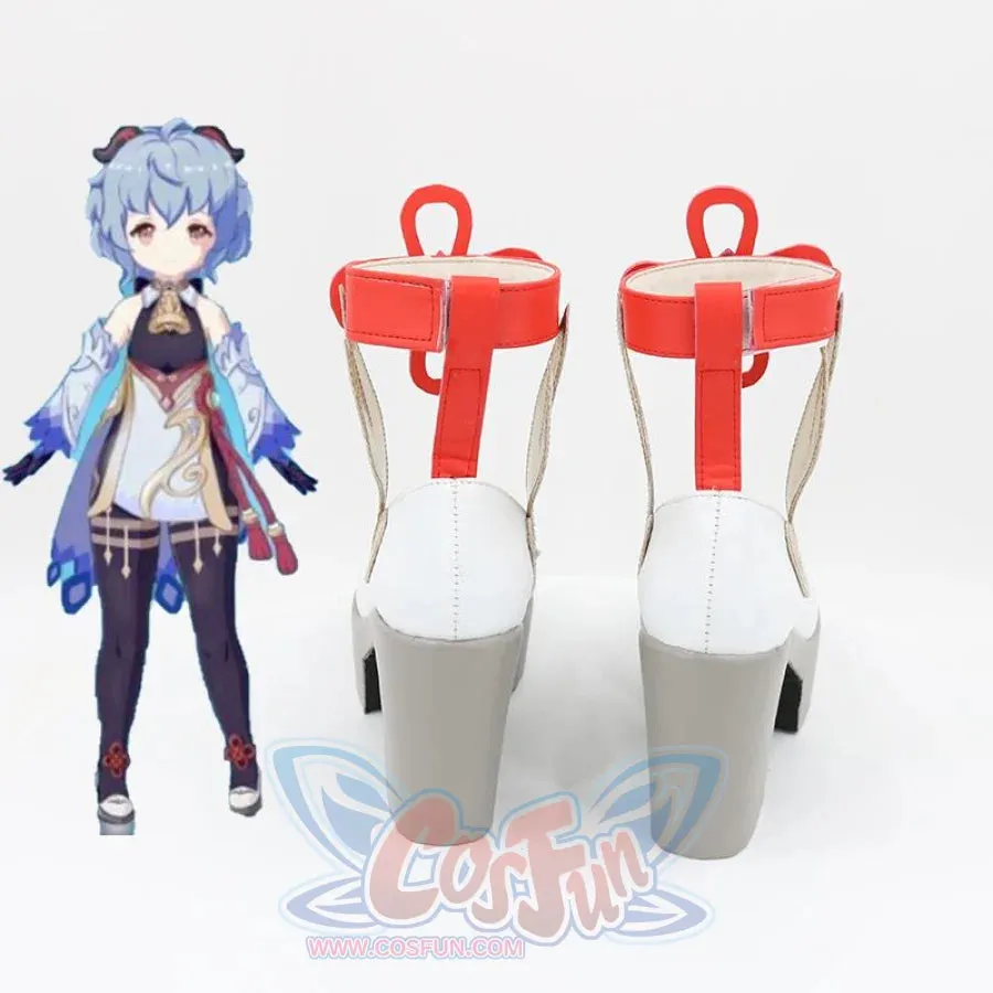 Genshin Impact Ganyu Cosplay Shoes High Heels mp006336