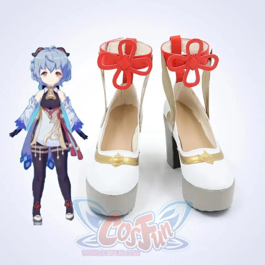Genshin Impact Ganyu Cosplay Shoes High Heels mp006336