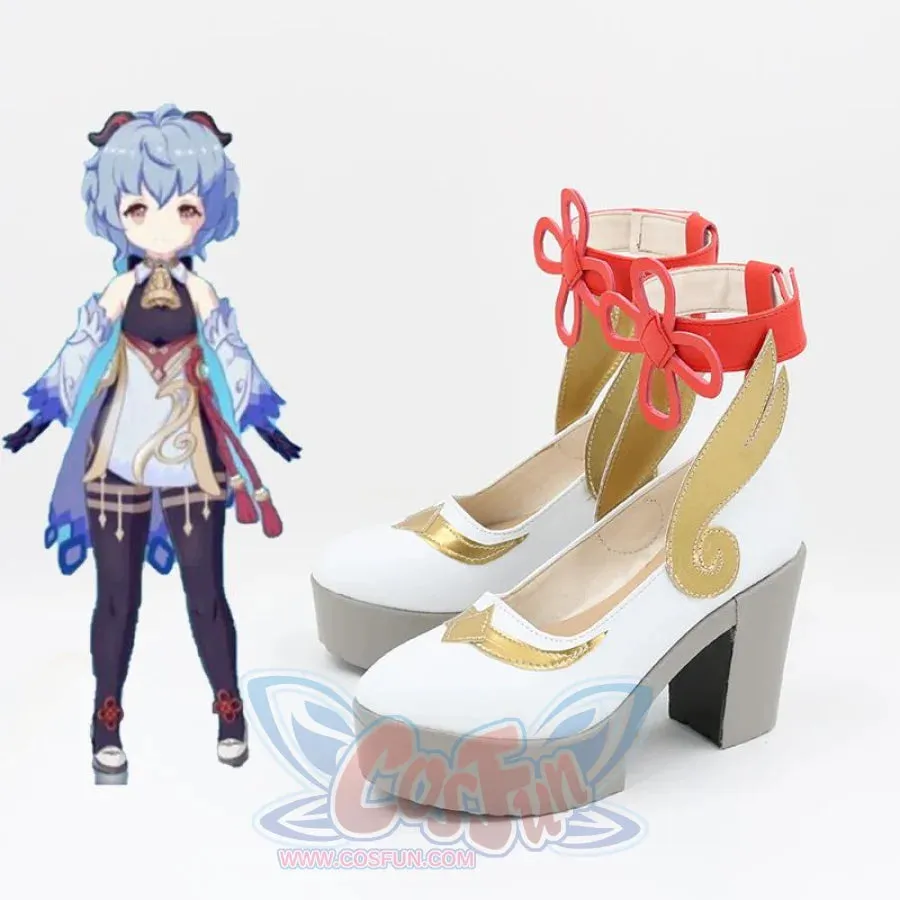 Genshin Impact Ganyu Cosplay Shoes High Heels mp006336