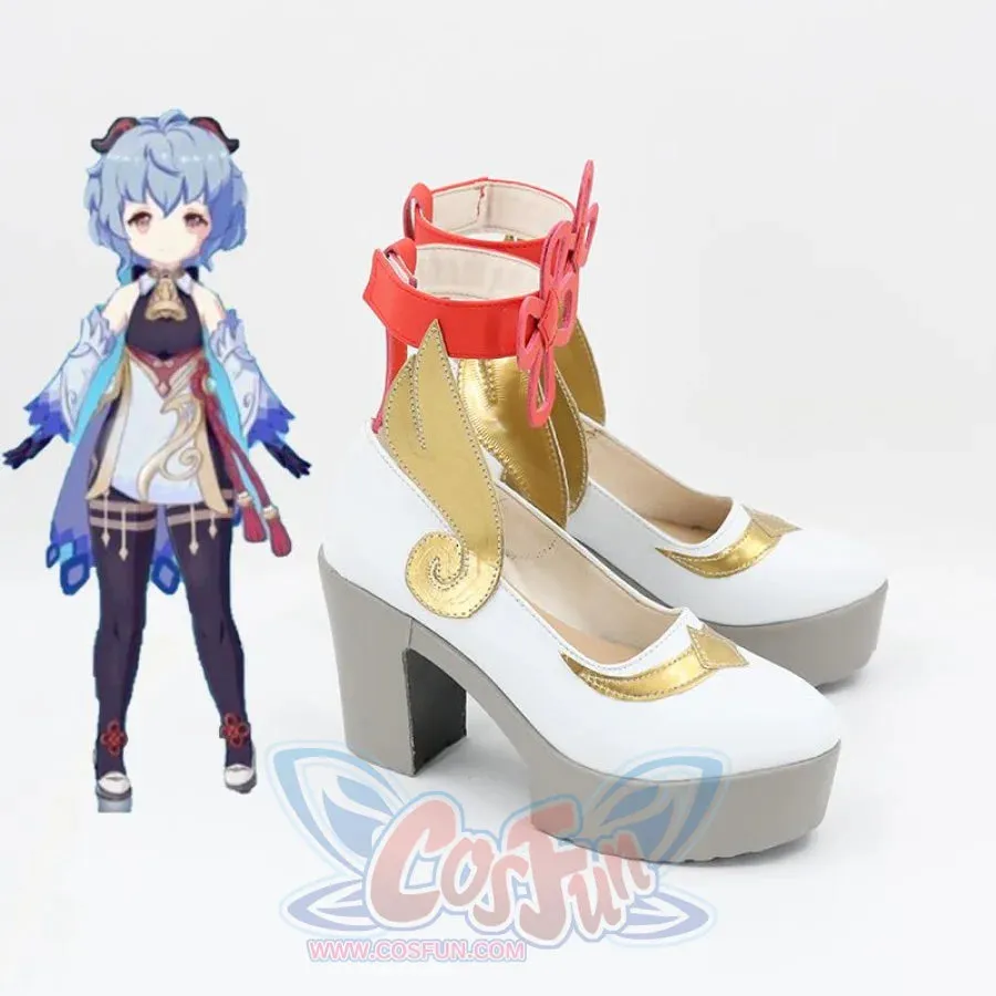 Genshin Impact Ganyu Cosplay Shoes High Heels mp006336