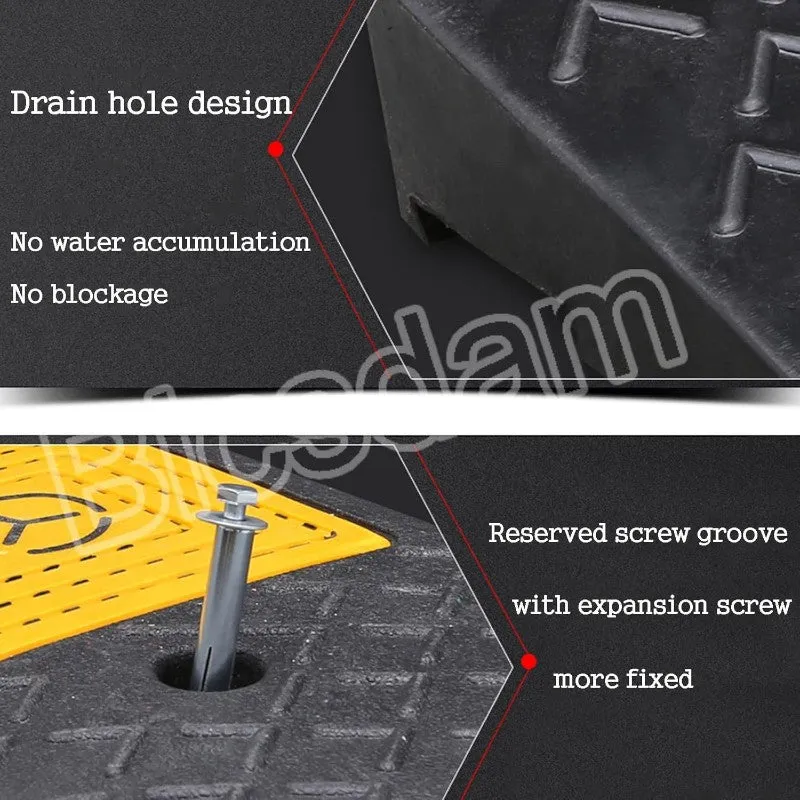 Heavy Duty Rubber Curb Ramp 100×30cm