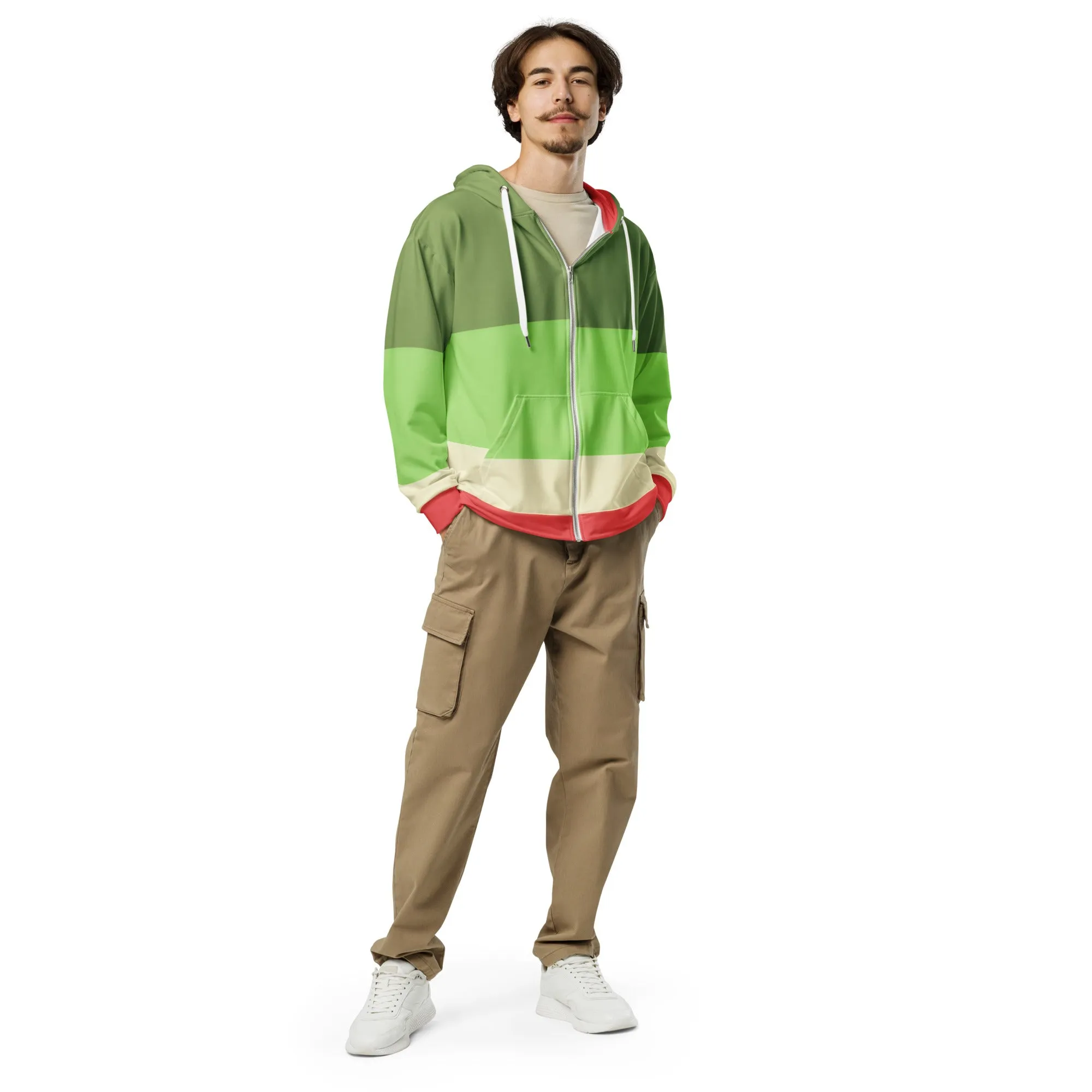 Heavy-weight Zip Hoodie Colour Block