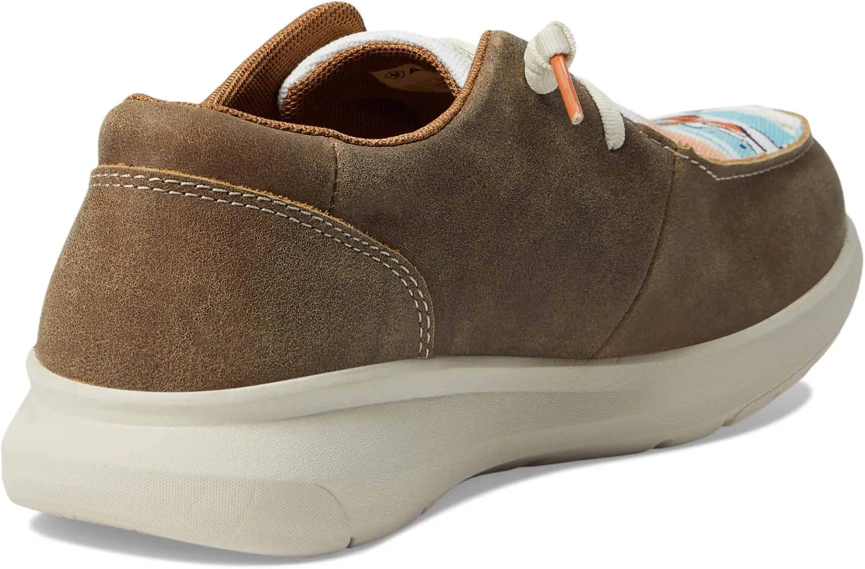 Hilo Western Aloha Ariat Sneaker in Brown Bomber/Surfing Paniolo Print