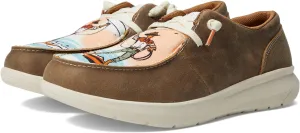 Hilo Western Aloha Ariat Sneaker in Brown Bomber/Surfing Paniolo Print
