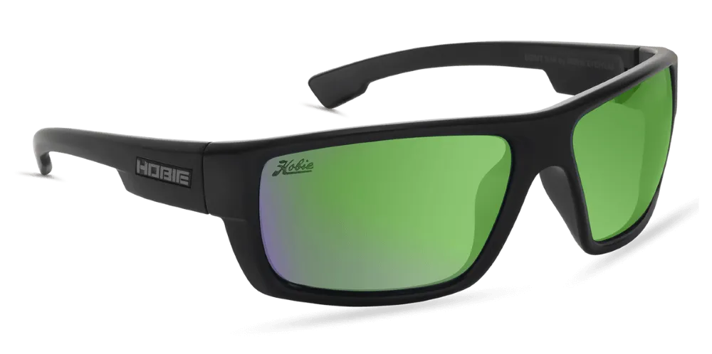 Hobie Eyewear Mojo Float Satin Black Frame with Sea Green Polarized Lens