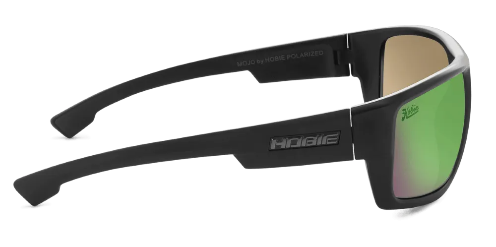 Hobie Eyewear Mojo Float Satin Black Frame with Sea Green Polarized Lens