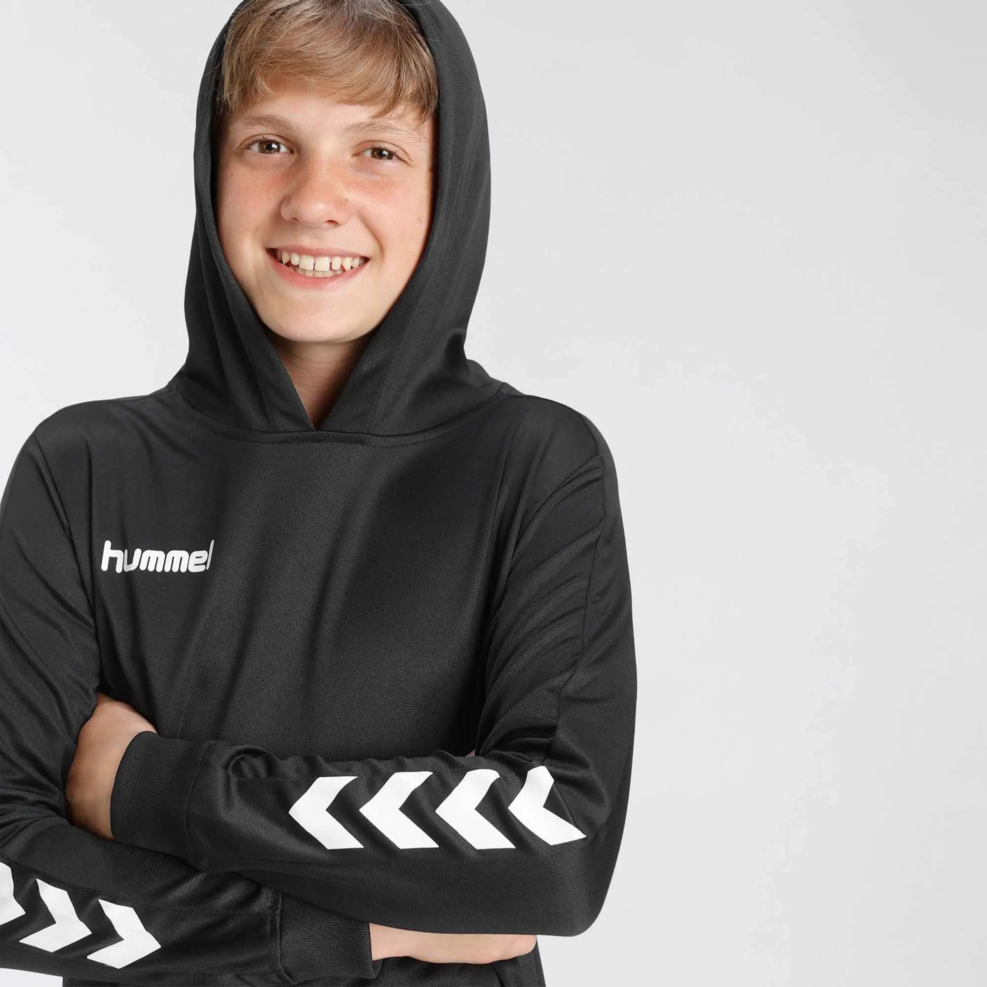 Hummel Boy's Arm Arrow Printed Sports Pullover Hoodie