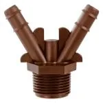 Hydro Flow / Netafim 12 mm V 2-Way Insert x 3/4 in MPT (100/Box)