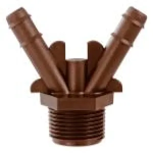 Hydro Flow / Netafim 12 mm V 2-Way Insert x 3/4 in MPT (100/Box)