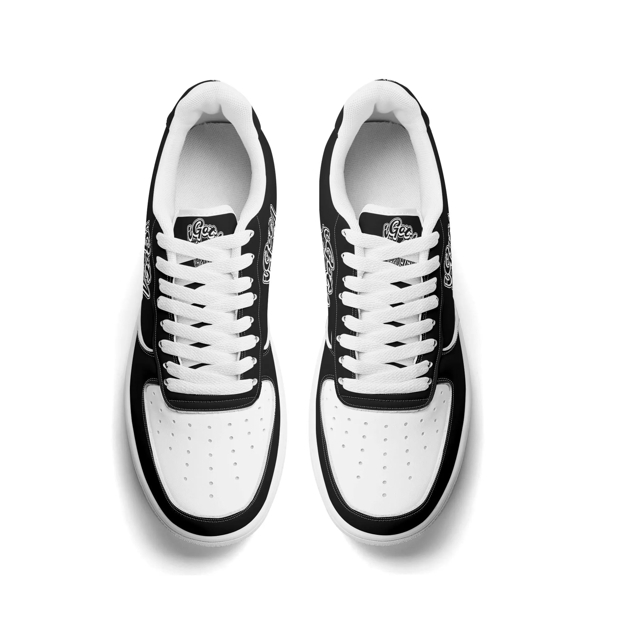 iGot Band Praktice Mens Upgraded White Low Top Leather Sneakers