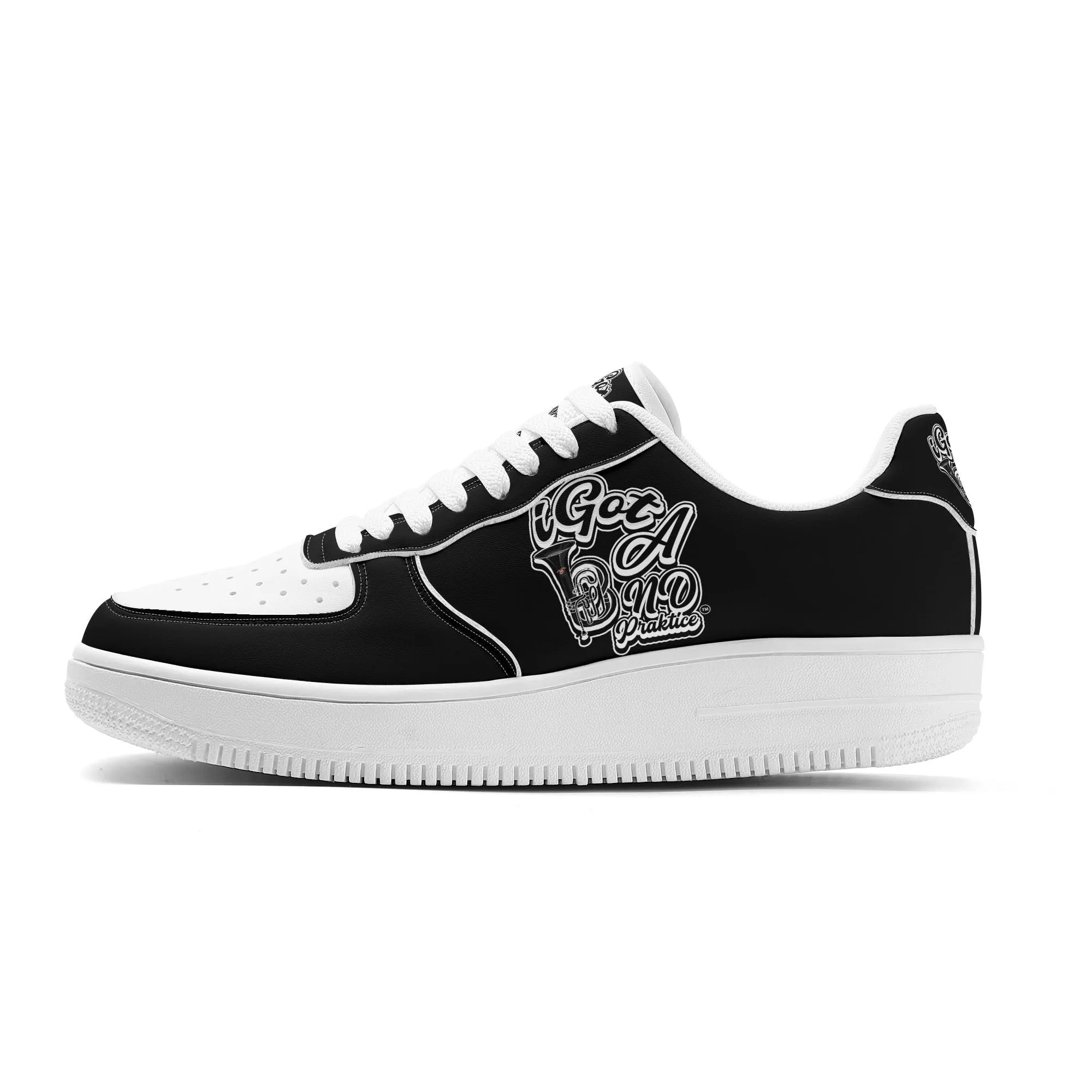 iGot Band Praktice Mens Upgraded White Low Top Leather Sneakers