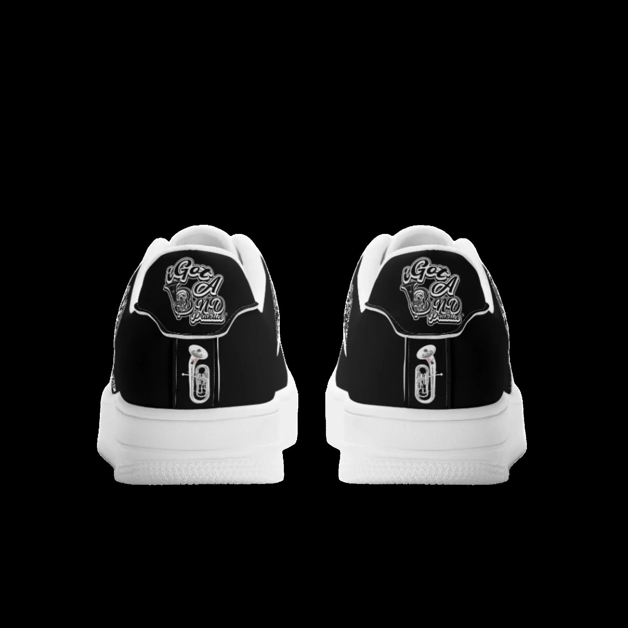 iGot Band Praktice Mens Upgraded White Low Top Leather Sneakers