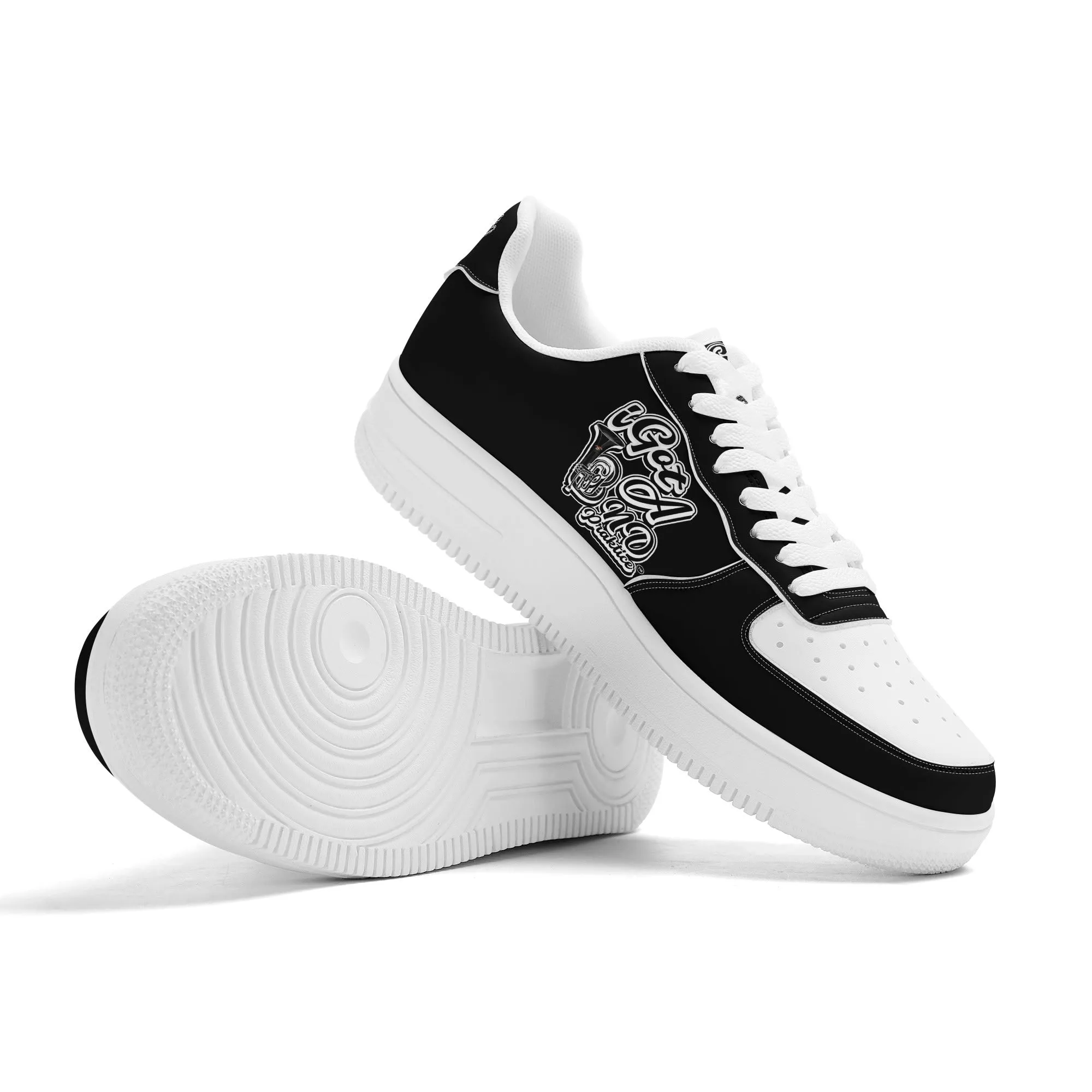 iGot Band Praktice Mens Upgraded White Low Top Leather Sneakers