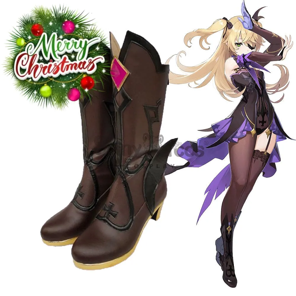 【In Stock】Game Genshin Impact Cosplay Fischl von Luftschloss Narfidort Cosplay Shoes