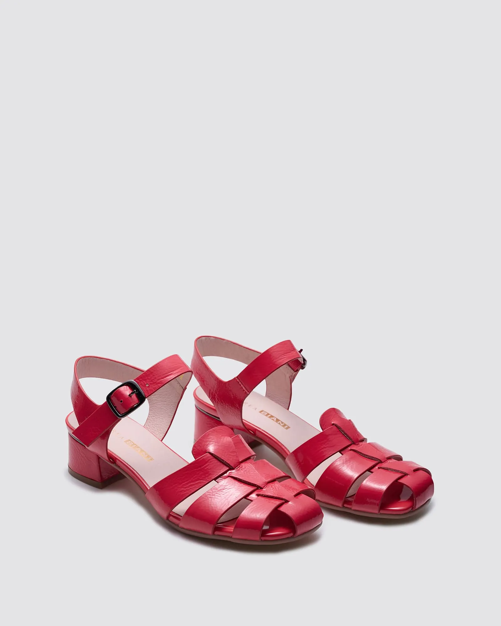 IRIDIUM SANDALS RASPBERRY PATENT LEATHER