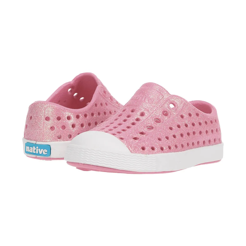Jefferson Shoes Milk Pink Bling/Shell White