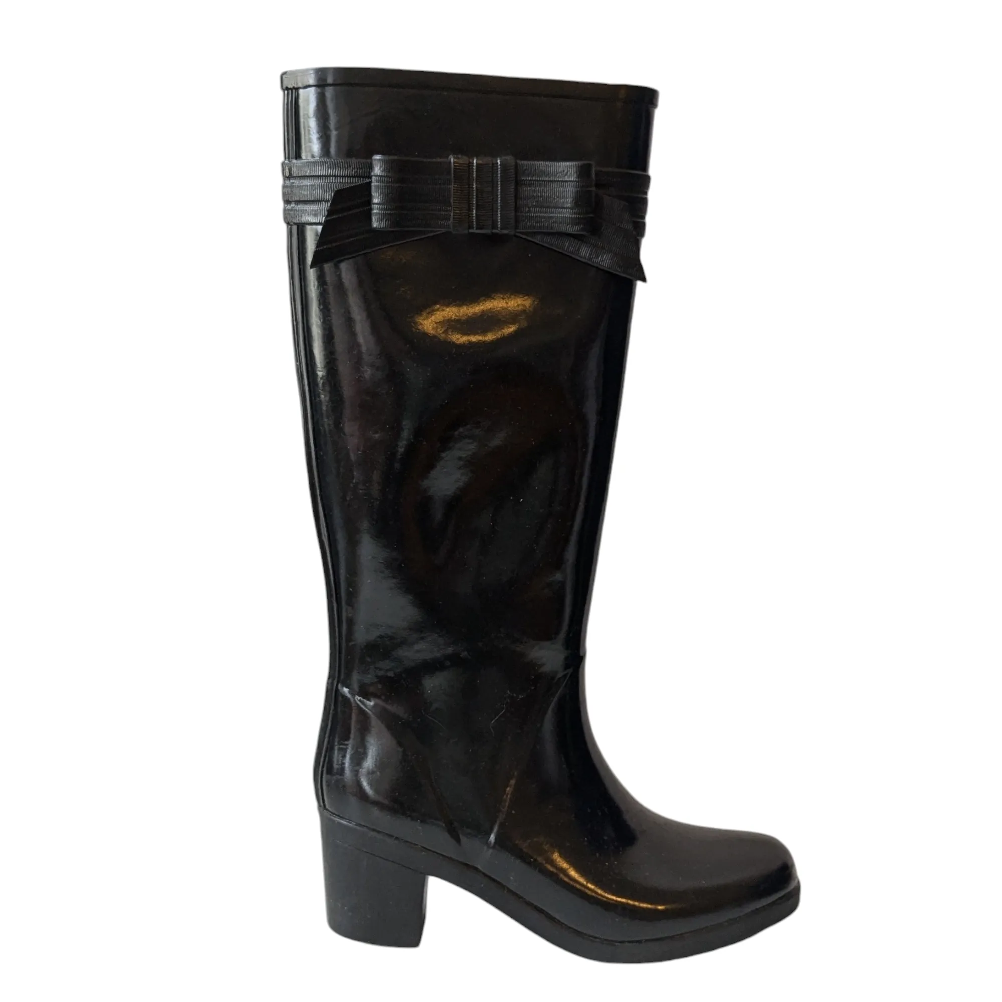 Kate Spade Rubber Bow Accent Rain Boots Size 7