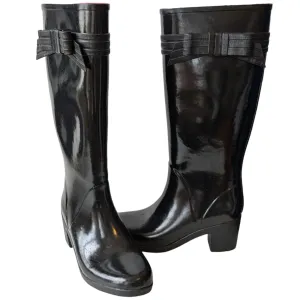 Kate Spade Rubber Bow Accent Rain Boots Size 7
