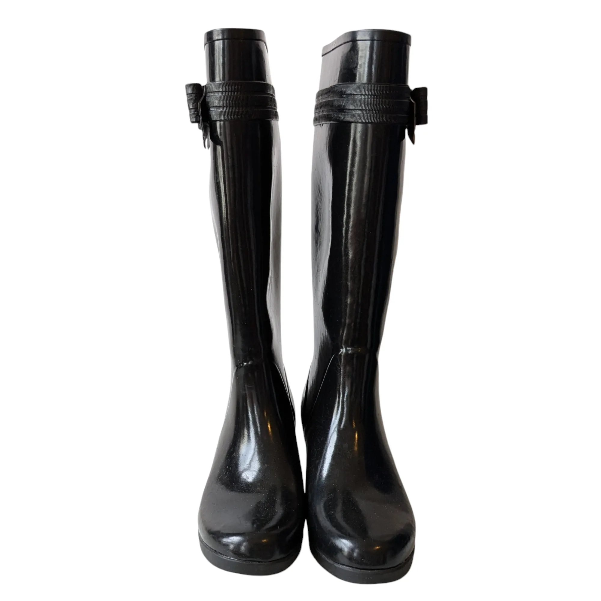 Kate Spade Rubber Bow Accent Rain Boots Size 7