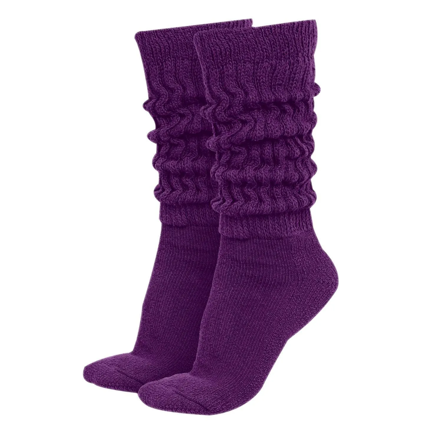 MDR Distributors Women's Extra Long & Heavy Slouch Cotton Wear at any Length Socks Made in USA 1 Pair Size 9 to 11 Minimum Purchase 60 pieces