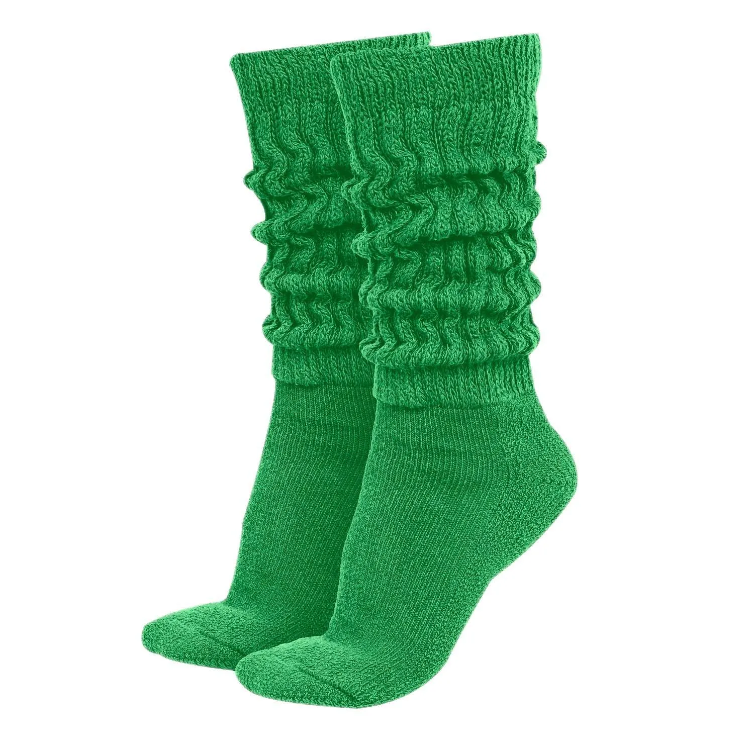 MDR Distributors Women's Extra Long & Heavy Slouch Cotton Wear at any Length Socks Made in USA 1 Pair Size 9 to 11 Minimum Purchase 60 pieces