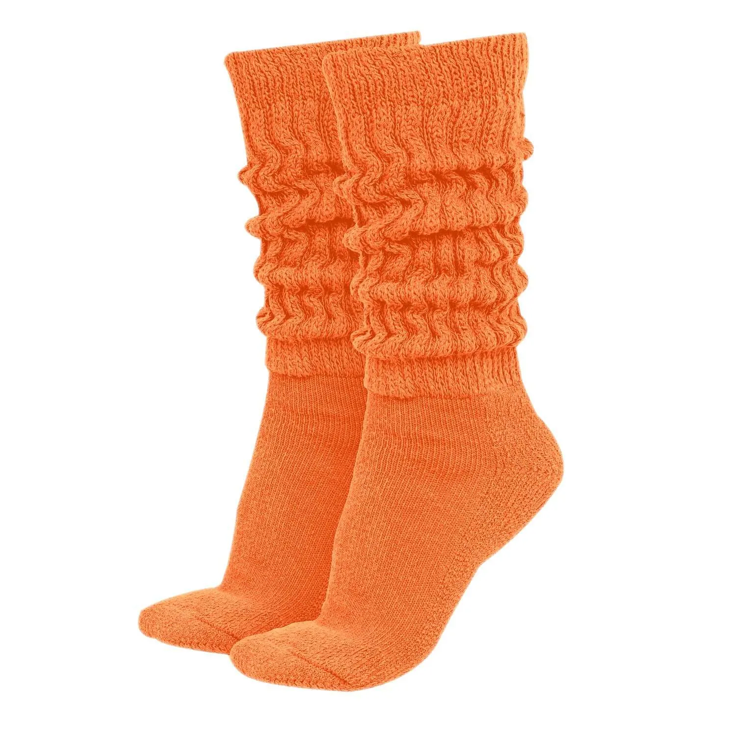 MDR Distributors Women's Extra Long & Heavy Slouch Cotton Wear at any Length Socks Made in USA 1 Pair Size 9 to 11 Minimum Purchase 60 pieces