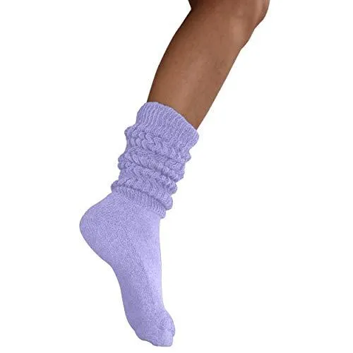 MDR Distributors Women's Extra Long & Heavy Slouch Cotton Wear at any Length Socks Made in USA 1 Pair Size 9 to 11 Minimum Purchase 60 pieces