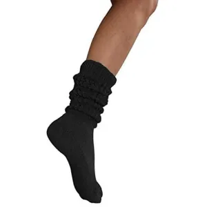 MDR Distributors Women's Extra Long & Heavy Slouch Cotton Wear at any Length Socks Made in USA 1 Pair Size 9 to 11 Minimum Purchase 60 pieces