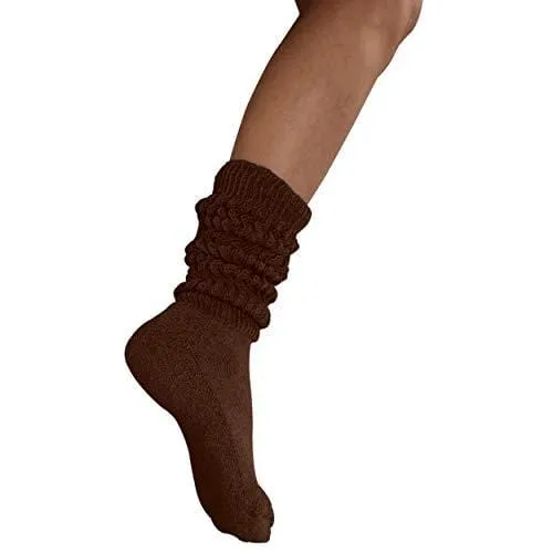 MDR Distributors Women's Extra Long & Heavy Slouch Cotton Wear at any Length Socks Made in USA 1 Pair Size 9 to 11 Minimum Purchase 60 pieces