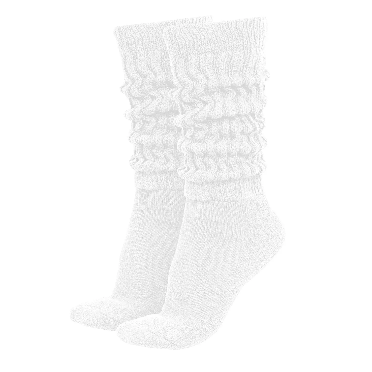 MDR Distributors Women's Extra Long & Heavy Slouch Cotton Wear at any Length Socks Made in USA 1 Pair Size 9 to 11 Minimum Purchase 60 pieces