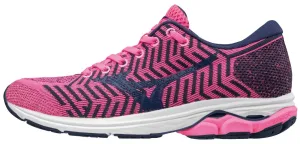 Mizuno Women's Waveknit R2 Running Athletic Shoes Pink Navy Blue Size 12