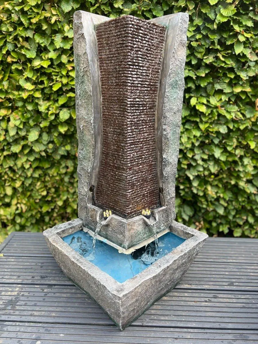 Modern Column Water Feature with LED Lights