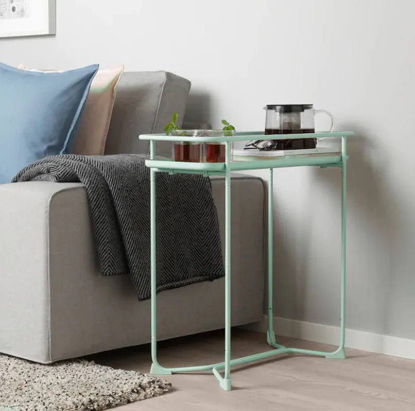 Modern Loft Metal Side Table Flower Stand Rectangle-Mint