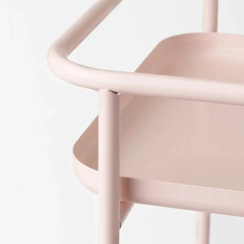 Modern Loft Metal Side Table Flower Stand Rectangle-Pink