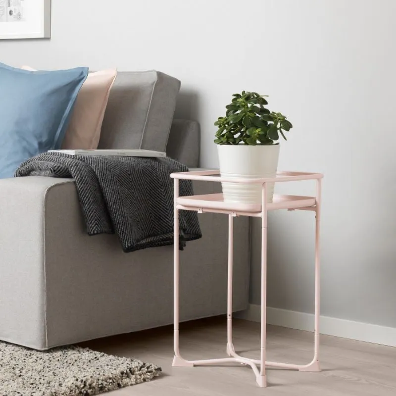 Modern Loft Metal Side Table Flower Stand Square-Pink