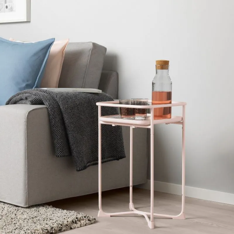 Modern Loft Metal Side Table Flower Stand Square-Pink