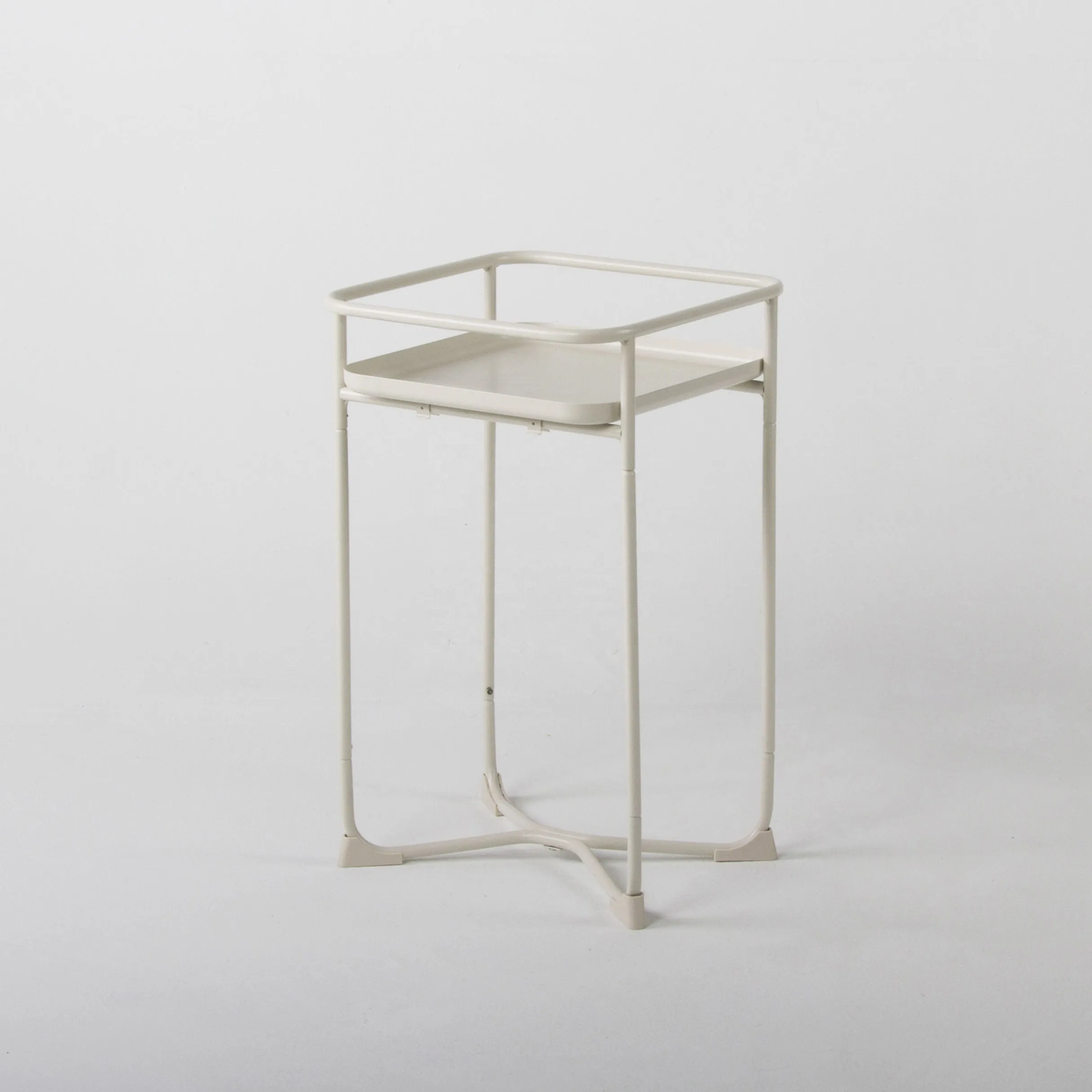 Modern Loft Metal Side Table Flower Stand Square-White