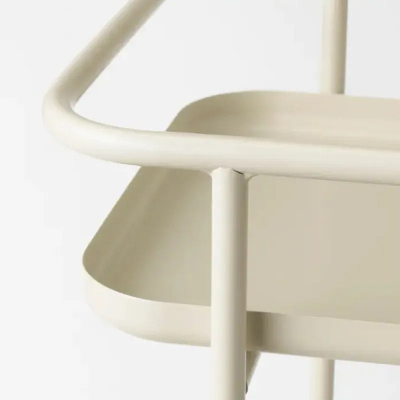Modern Loft Metal Side Table Flower Stand Square-White