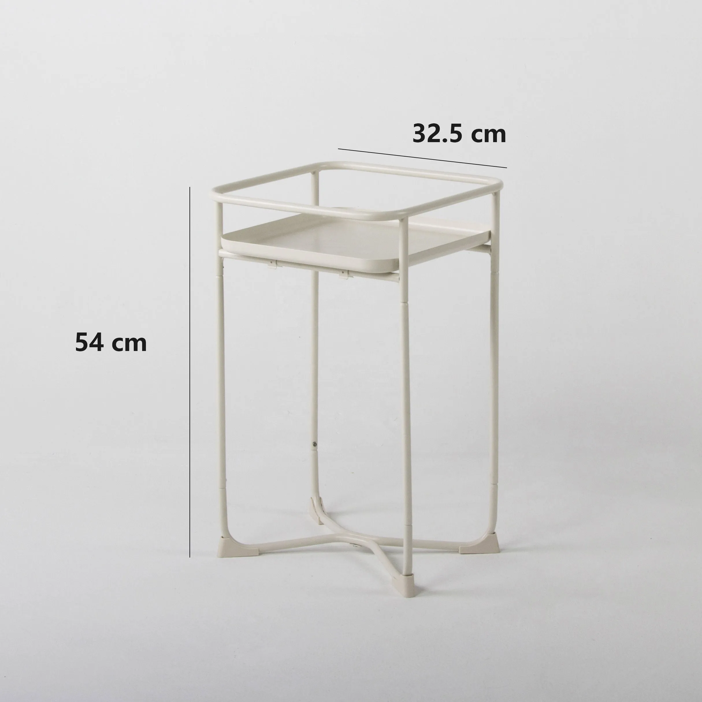 Modern Loft Metal Side Table Flower Stand Square-White