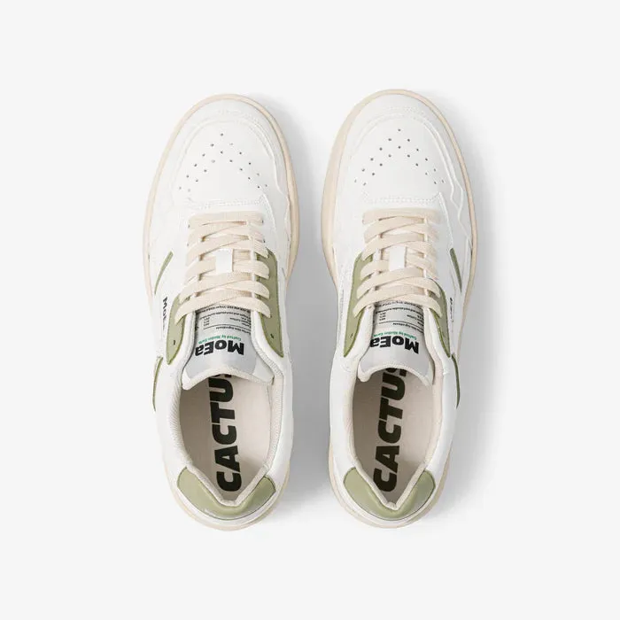 MoEa | GEN1 Cactus Vegan Sneakers | White & Aloe Green