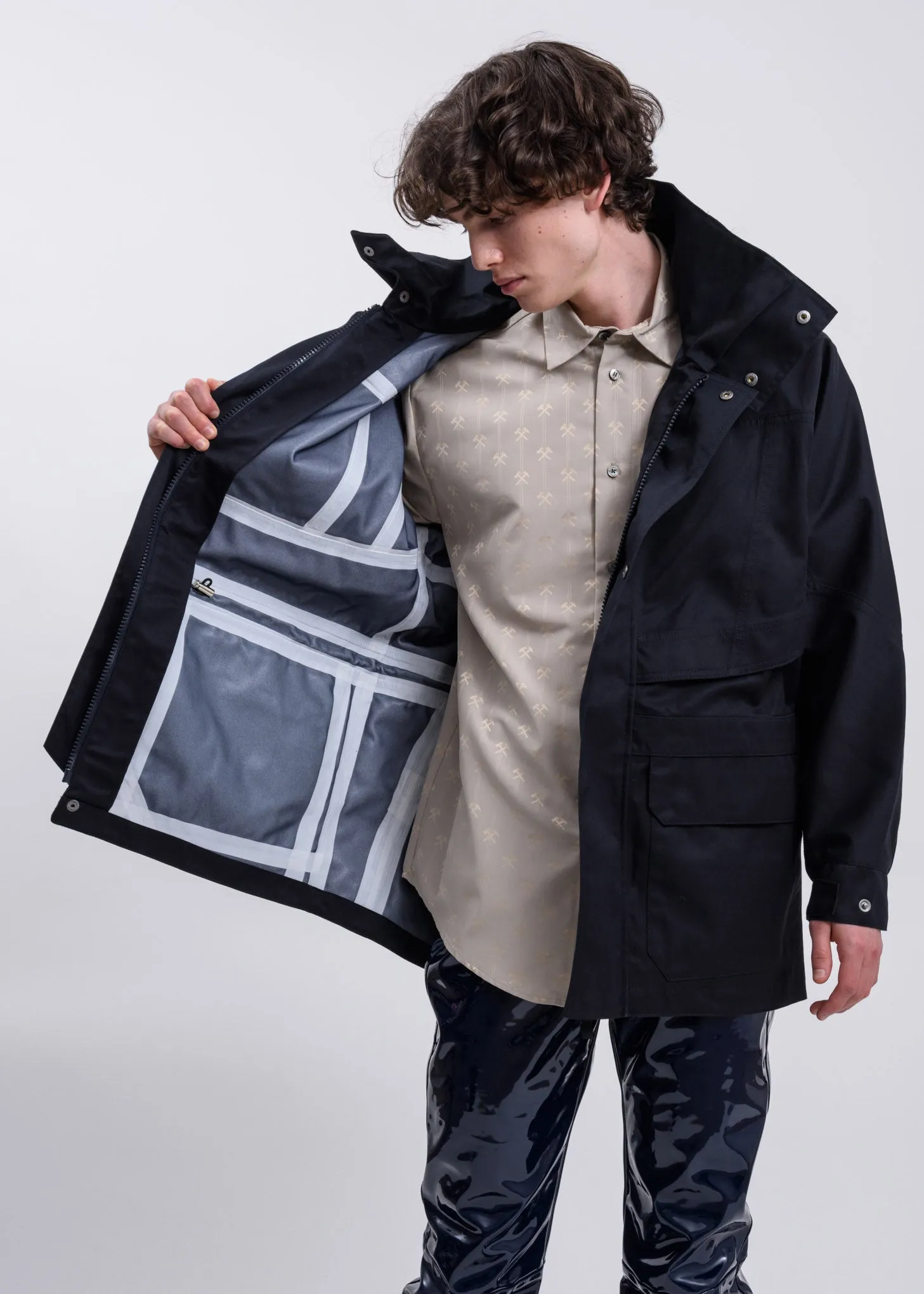 Navy Jeenu Water Proof Rain Jacket